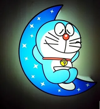 Doraemon LED ceiling lamp modern children cartoon lamp creative small female boy room bedroom lighting lamp Size 515*480*100mm