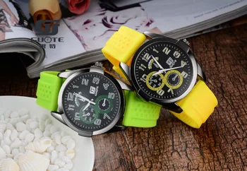 GUOTE Hot Fashion Luxury Brand Man Sport Watch Analog Date Silicone Strap Watches Business Quartz Men Wristwatches Reloj Hombre