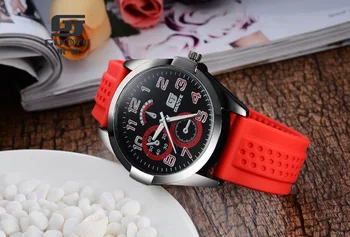 GUOTE Hot Fashion Luxury Brand Man Sport Watch Analog Date Silicone Strap Watches Business Quartz Men Wristwatches Reloj Hombre