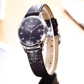 2016 Lover's Quartz Watch Roman text elegant retro Water Resistant Push Button Hidden Clasp Leather strap Casual Watches