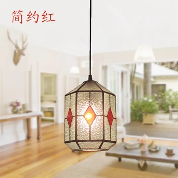Free DeliveryThe The new clover pendant glass Piaochuang Tiffany bar creative personality corridor lamp simple modern lighting