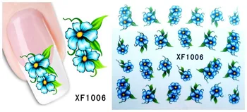 YZWLE 1Pcs Nail Art Water Sticker Nails Beauty Wraps Foil Polish Decals Temporary Tattoos Watermark