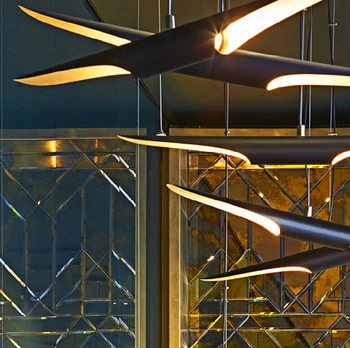 Creative Fashion Arts Beveled Aluminum LED Pendant Lights For Bar Cafe Home Lighting Hanging Lamp Lustres De Sala