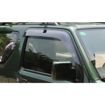 2pcs/set Front Window Deflector Vent Visor Rain Guards Shield Cover Trim For Jimny 2007-Car Styling Auto Accessories