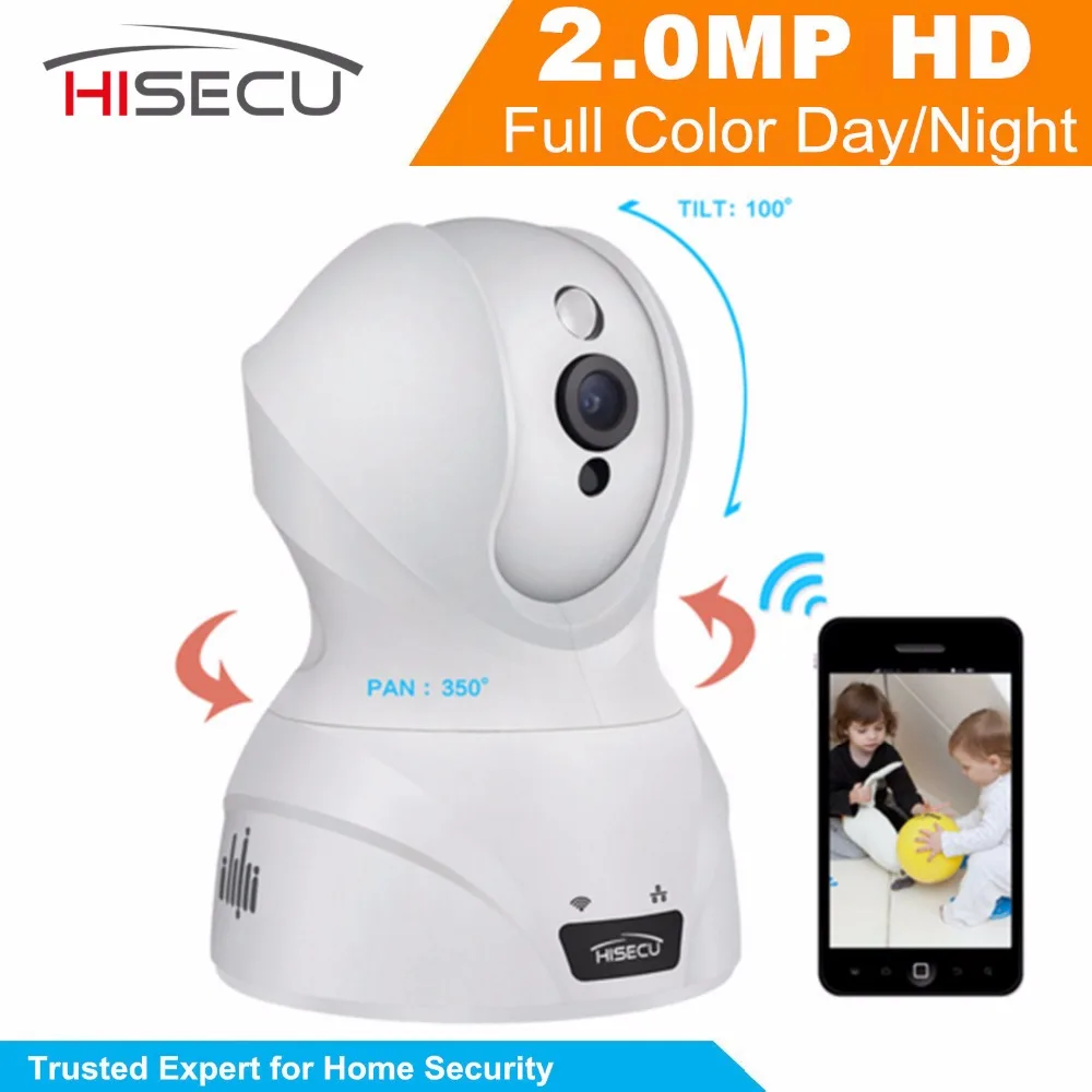 Hisecu IP Camera Home Security 1080P Wifi Wireless IP Camera Baby Monitor Camera HD 2MP Wifi Night Vision Camera 3.6mm lens