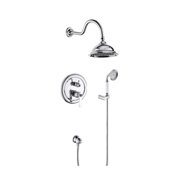 Becola bathroom concealed shower faucet gold and chrome shower set wall mounted B-2201