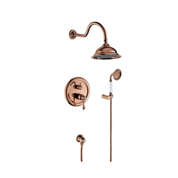 Becola bathroom concealed shower faucet gold and chrome shower set wall mounted B-2201