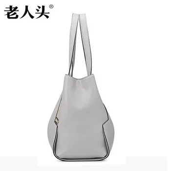 New LAORENTOU brand women genuine leather bag fashion Superior cowhide women handbags leisure shoulder bag