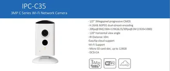 DAHUA Security WIFI Camera 3MP C Series Wi-Fi Network Camera Support IR without Logo IPC-C35