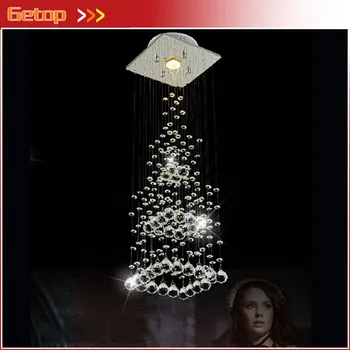 Price Creative Pyramid Crystal Light Bedroom Restaurant Lamp LED Hanging Wire Crystal Lamp Ceiling Lights