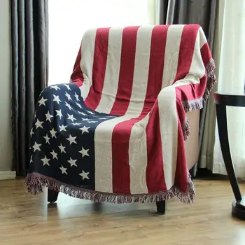 British Flag USA Eagle American Flag Sofa Throw Blanket Home Decor Cotton Thread Air Conditioner Blanket 130*180cm for Sofa