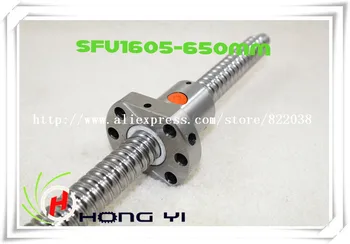 1pcs Ball screw SFU1605 - L650mm+ 1pcs Ballscrew Ball nut for CNC and BK/BF12 standard processing
