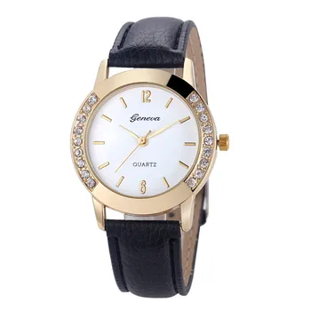 Lovesky 2016 New Wrist Watches For Women Diamond Analog Leather Quartz Wrist Fashion Watch Bayan Kol saati Clock Female