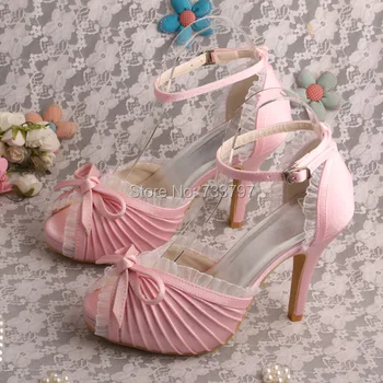 Wedopus Fuchsia Satin Grooms Wedding Shoes Bridal Handmade 10CM Heel