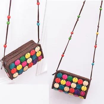 Hot Fashion Colorful Slips Design Women's Mini Messenger Bag Female small Phone Bag Casual Portable Hollow Out Women Handbag