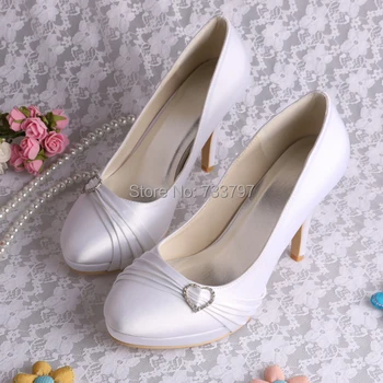 Wedopus Custom Handmade Spring Women Shoes High Heel Bridesmaid Shoes Blue Satin Dropship