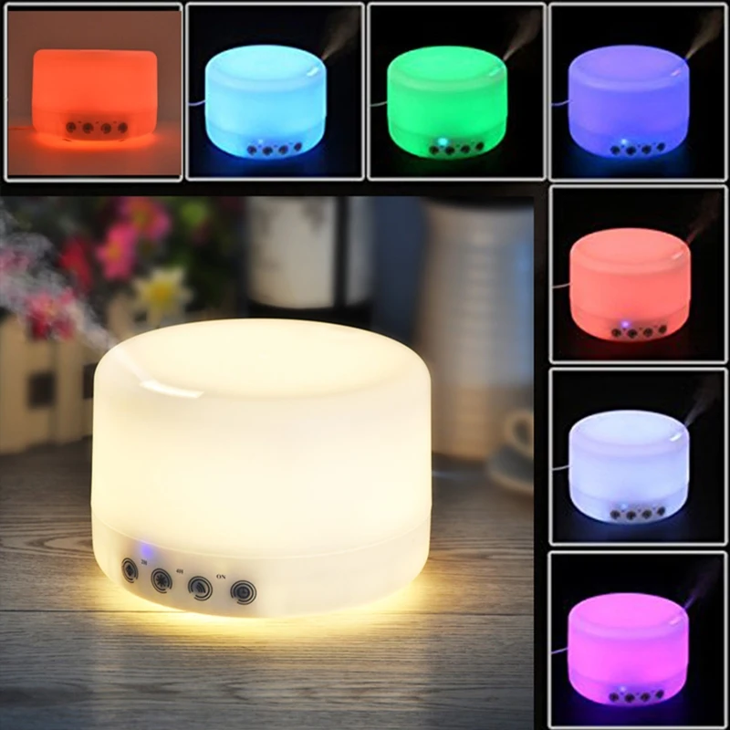 500/1000ml Touch Botton Air Purifier LED Color Change Ultrasonic Aromatherapy Essential Oil Diffuser Air Humidifier Moistener
