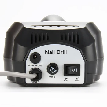 Pro 110/220V Black Electric File Buffer Bits Machine Set Electric Nail Art Drill Manicure Pedicure Nails Tool Kit