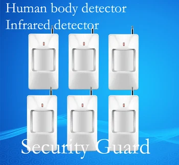 6pcs PIR wireless passive infrared detector Alarm System 315M/433MHz Wireless GSM PSTN home security alarm system
