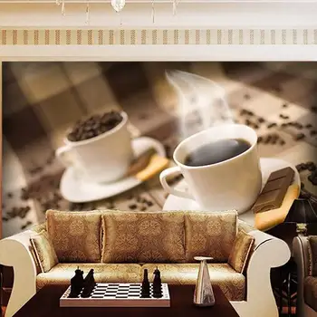 Custom any size 3D wall mural wallpapers ,Personality Coffee cup photo wallpaper murals for living room bedroom sofa background