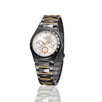 BOSCK-2090 tungsten steel watches, women's fashion quartz watches, luxury brand watches, high-end leisure waterproof watch