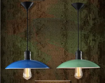 25CM Edison Style Loft Industrial Lamp Vintage Pendant Light With Lampshade Lamparas Colgantes Suspenison Luminaire