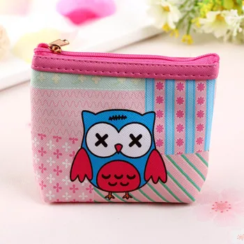 Womens Owl Wallet Card Holder Coin Purse Clutch Handbag Cute cartoon pattern small wallet