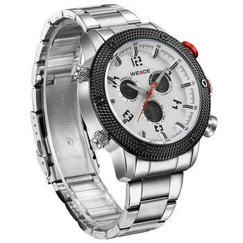 2016 Watches Men Luxury Brand Weide Full Steel Quartz Men Clock Led Digital Military Watch Sports Wristwatches Relogio Masculino
