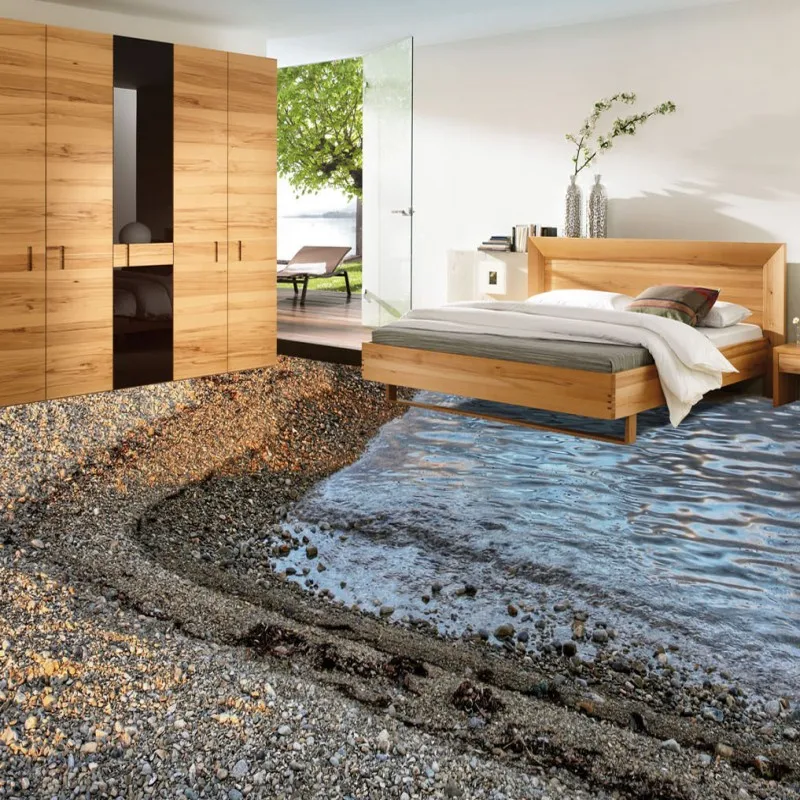 Cobblestone Crest 3D Living Room Bathroom Flooring waterproof non-slip bedroom study coffee house flooring mural