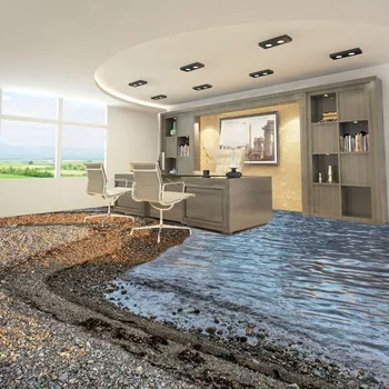 Cobblestone Crest 3D Living Room Bathroom Flooring waterproof non-slip bedroom study coffee house flooring mural