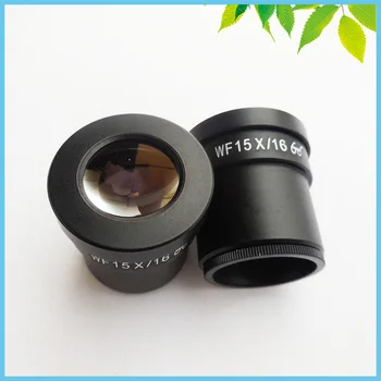 A Pair Microscope Eyepiece WF15X/16mm Hight Eyepoint Eyepiece Optical Lens for Stereo Microscope with Mounting Size 30mm