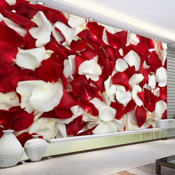 3D rose petal flooring waterproof home decoration children room living room floor mural self adhesive wallpaper