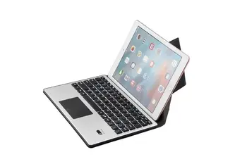 Universal 9 9.7 10 10.1 inch Android Windows Tablet Detachable Aluminum Bluetooth Touchpad Keyboard+PU Leather Case Stand Cover
