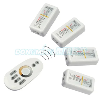 4pcs LED Color Temperature Controller With Touch wireless DC12-24V 8A MAX386W 2.4g rf remote Controller rgb