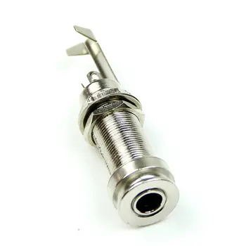 SEWS Cylinder Clip End Pin Mono Panel Output Jack Socket For Electric Guitar Bass 6.35mm