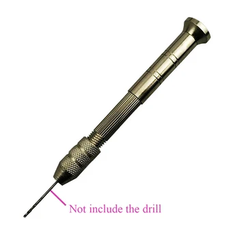 Portable Semi-Automatic Aluminum Mini DIY Carving Tool Precision Manual Hand Drill Chuck Micro Drill Bit 0.3-2.5mm Adjustable