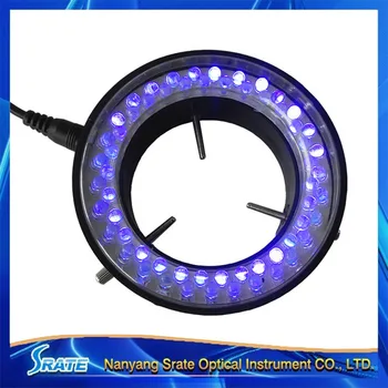 60 LED Purple UV Light Source for Microscope Ring Light Lamp Illuminator with Adapter 220V or 110V