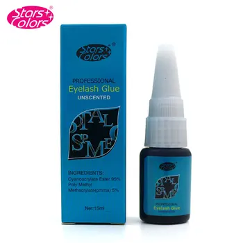 5PCS 15ml Excellent False Eyelash Glue no odor no stimulation Eyelash Extension Glue Black Fast Dry Glue For Eye Lashes