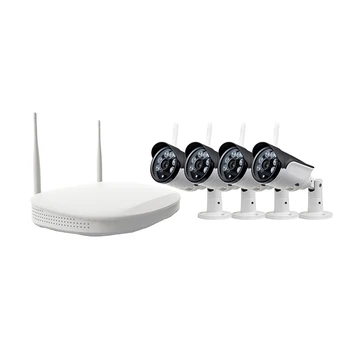 IPCC 4CH CCTV System Wireless 1080P NVR 4PCS 2.0MP IR Outdoor P2P Wifi IP CCTV Security Camera System Surveillance Kit 1TB HDD