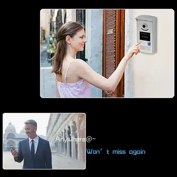Villa doorbell wifi home IP video door phone intercom system touch key HD camera motion detector sensor wireless wired doorbell