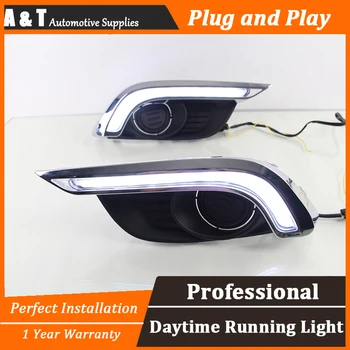 A&T car styling For Chevrolet AVEO LED DRL For AVEO led fog lamps daytime running light High brightness guide LED DRL