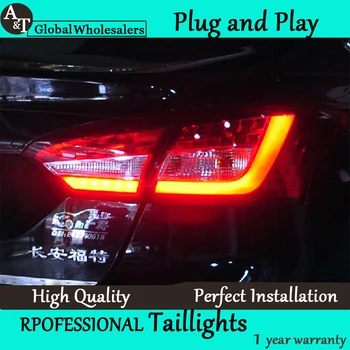 A&T Car Styling for Ford Focus 3 Taillights 2012- Focus Sedan LED Tail Light Rear Lamp DRL+Brake+Park+Signal