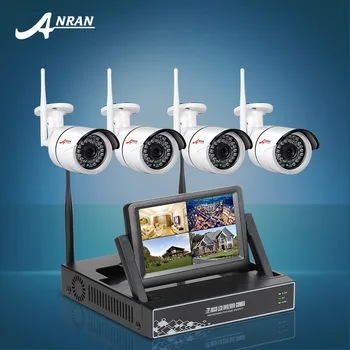 ANRAN Plug And Play Wireless NVR Kit 7Inch LCD Screen 720P HD WIFI IP Camera Outdoor 36IR Security CCTV Camera Surveillan System