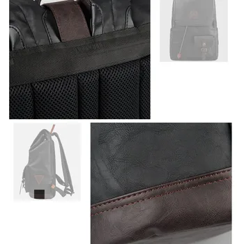UIYI Brand Design Men Travel Backpack PU Leather Casual Laptop Rucksack Women College School Bag For Teenagers Mochila 150005