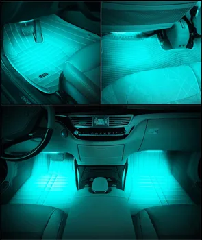 2 IN 1 Atmosphere Lamps Super bright Car Interior Decoration lighting 2*9 LEDs 5050 chip 12V Decorative Atmosphere Lamp Charge
