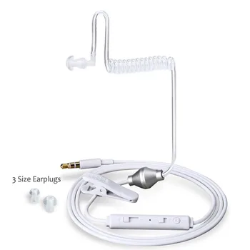 Spring Earphone Stereo 3.5mm Anti Radiation Earphones Game Music Air Spring Duct Headset For IPhone Samsung