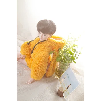 BDCOLE Made Lovely Cute Snow White Color plush rabbit coat clothes for 1/3 SD BJD Dolls and Teddy Pattern Dress for 55-63cm Doll