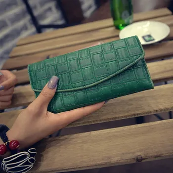 Famous designer purses and handbags 2017 fashion women wallets lady weave leather clutch purse brand retro vintage girls purses