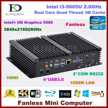 Intel Core i3 4010U/i3 5005U/ i5 4200U Dual Core Micro PC desktop computer HDMI WIFI VGA,2*COM rs232 mini PC