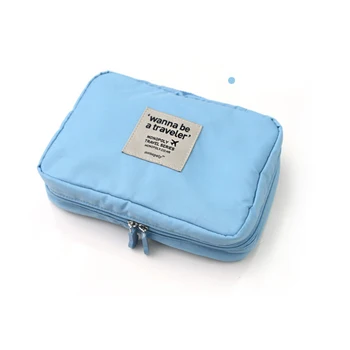 Womens Girls Cosmetic Makeup Tools Toiletry Travel Wash Bag Storage Case Nylon 4 colors zipper